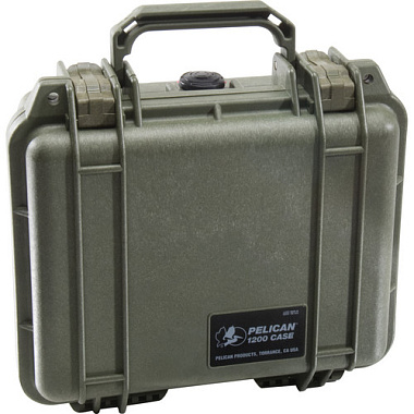 Защитный кейс Peli 1200 оливковый с поропластом